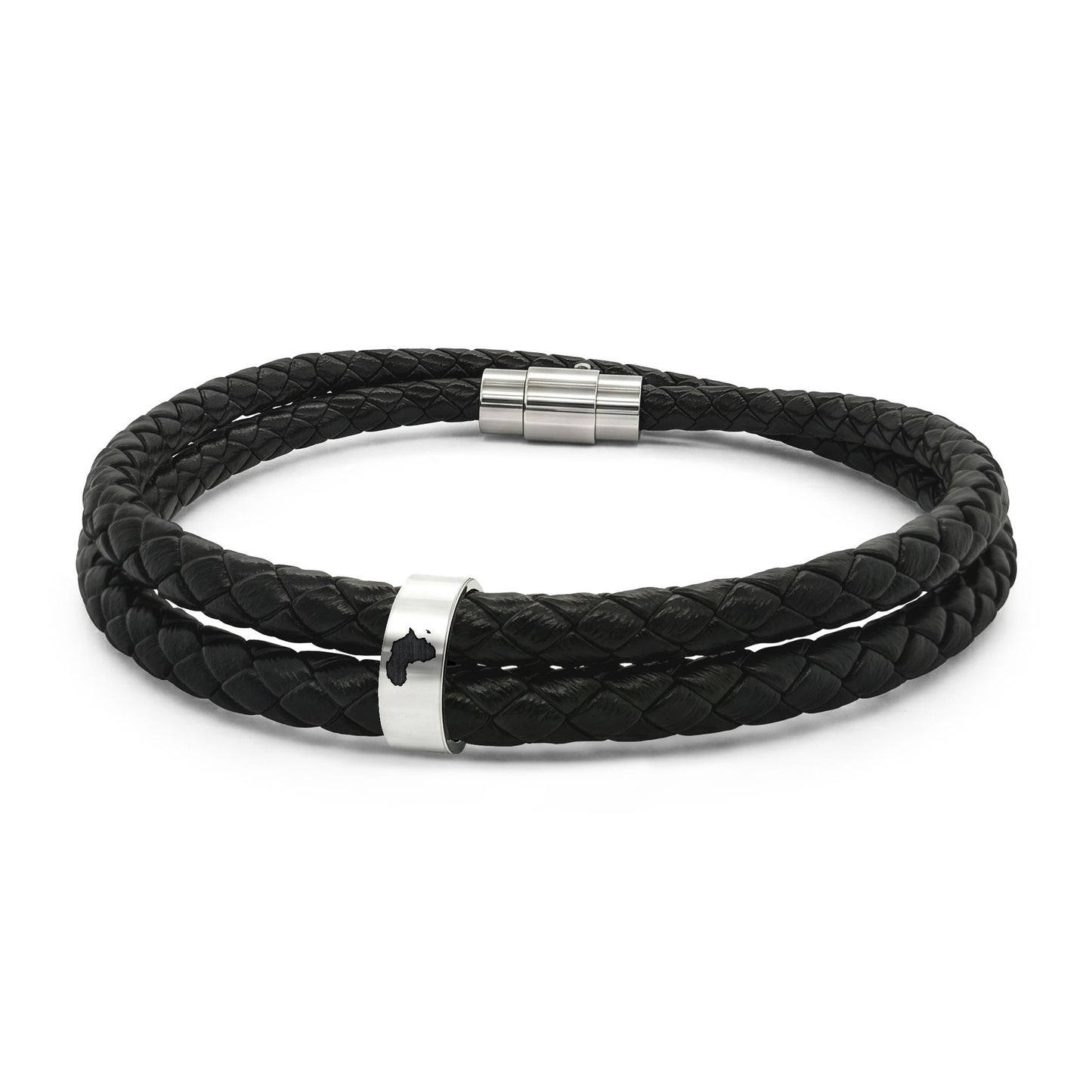 Leather Bracelet with Beads (Engraving)