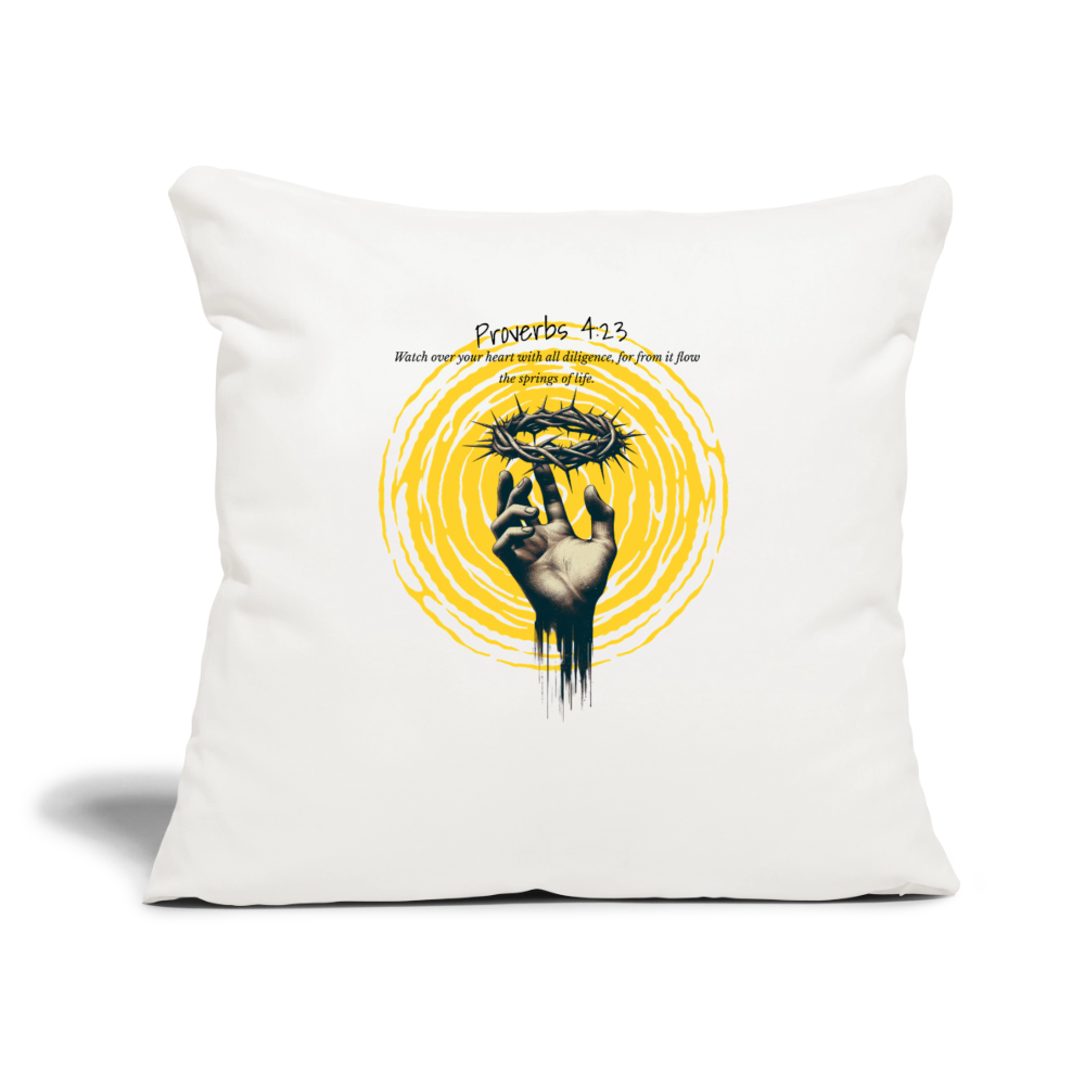 Throw Pillow Cover 18” x 18” - natural white