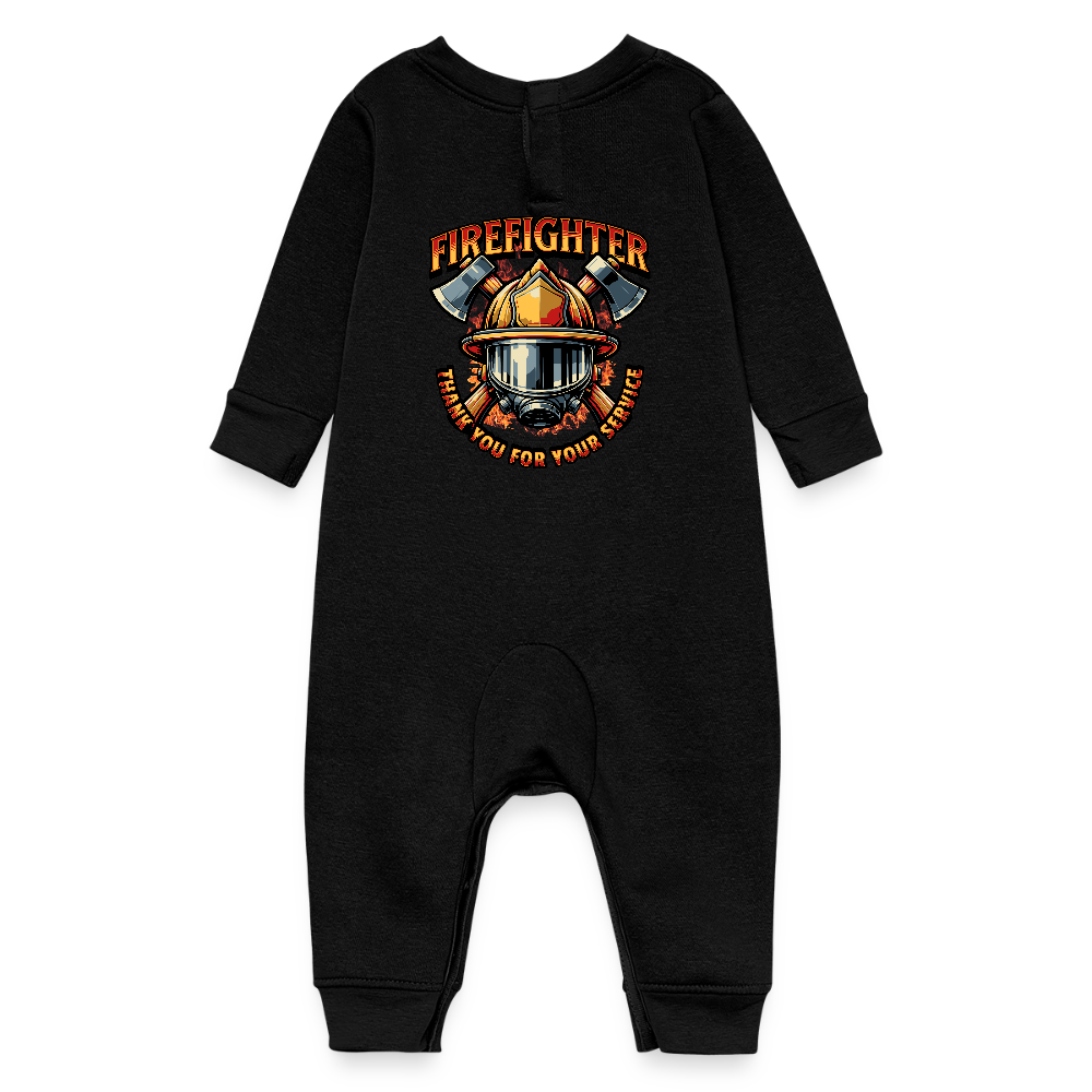 Baby Fleece One Piece - black