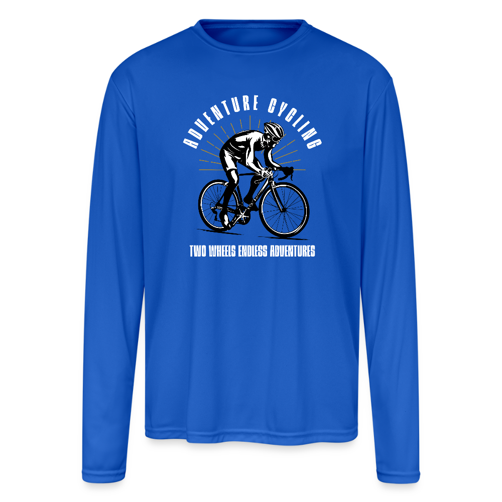 Men's Moisture Wicking Performance Long Sleeve T-Shirt - royal blue