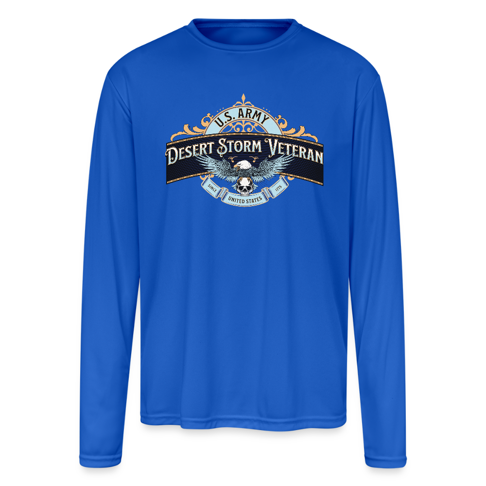 Men's Moisture Wicking Performance Long Sleeve T-Shirt - royal blue