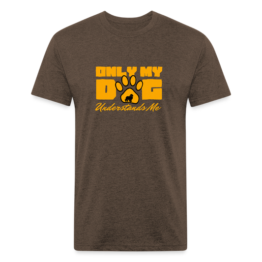 Fitted Cotton/Poly T-Shirt by Next Level - heather espresso