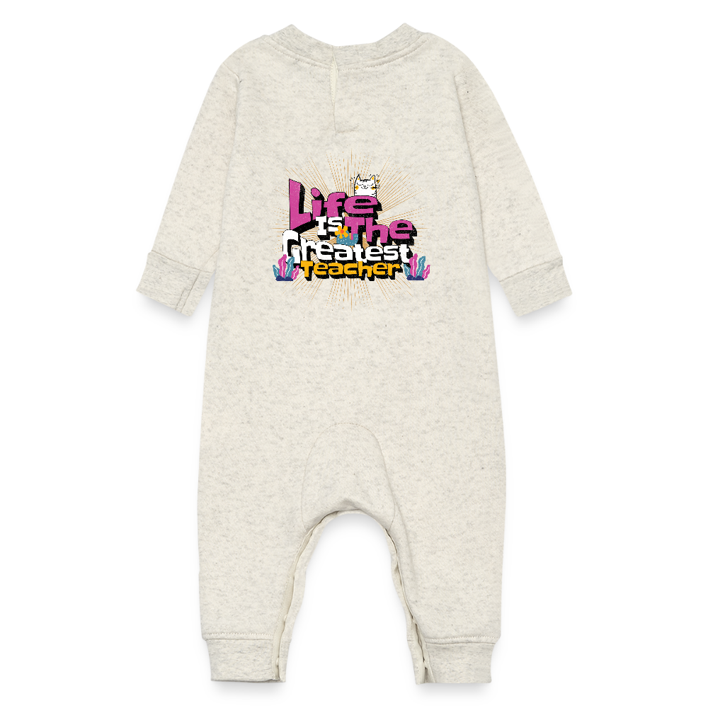 Baby Fleece One Piece - heather oatmeal
