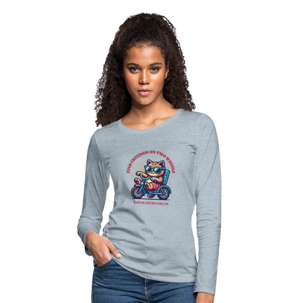 Women's Premium Long Sleeve T-Shirt - heather ice blue