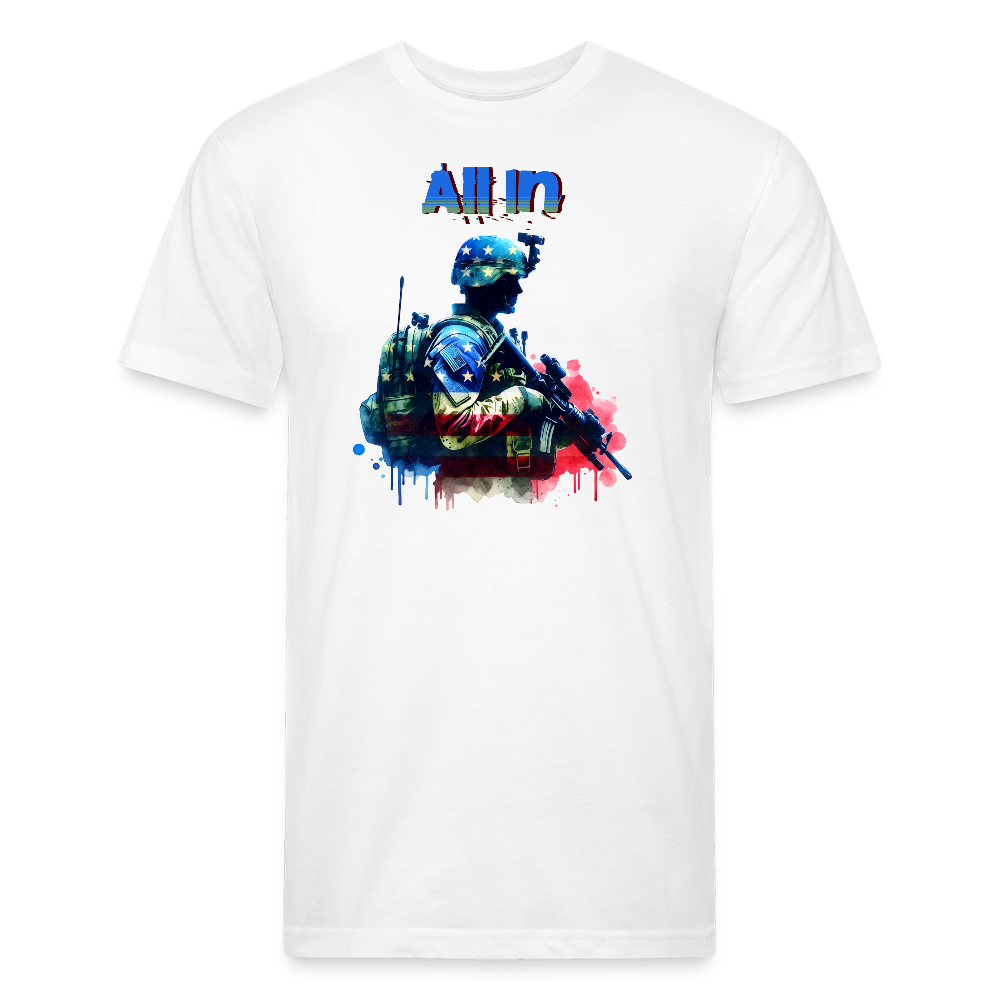 Fitted Cotton/Poly T-Shirt by Next Level - white