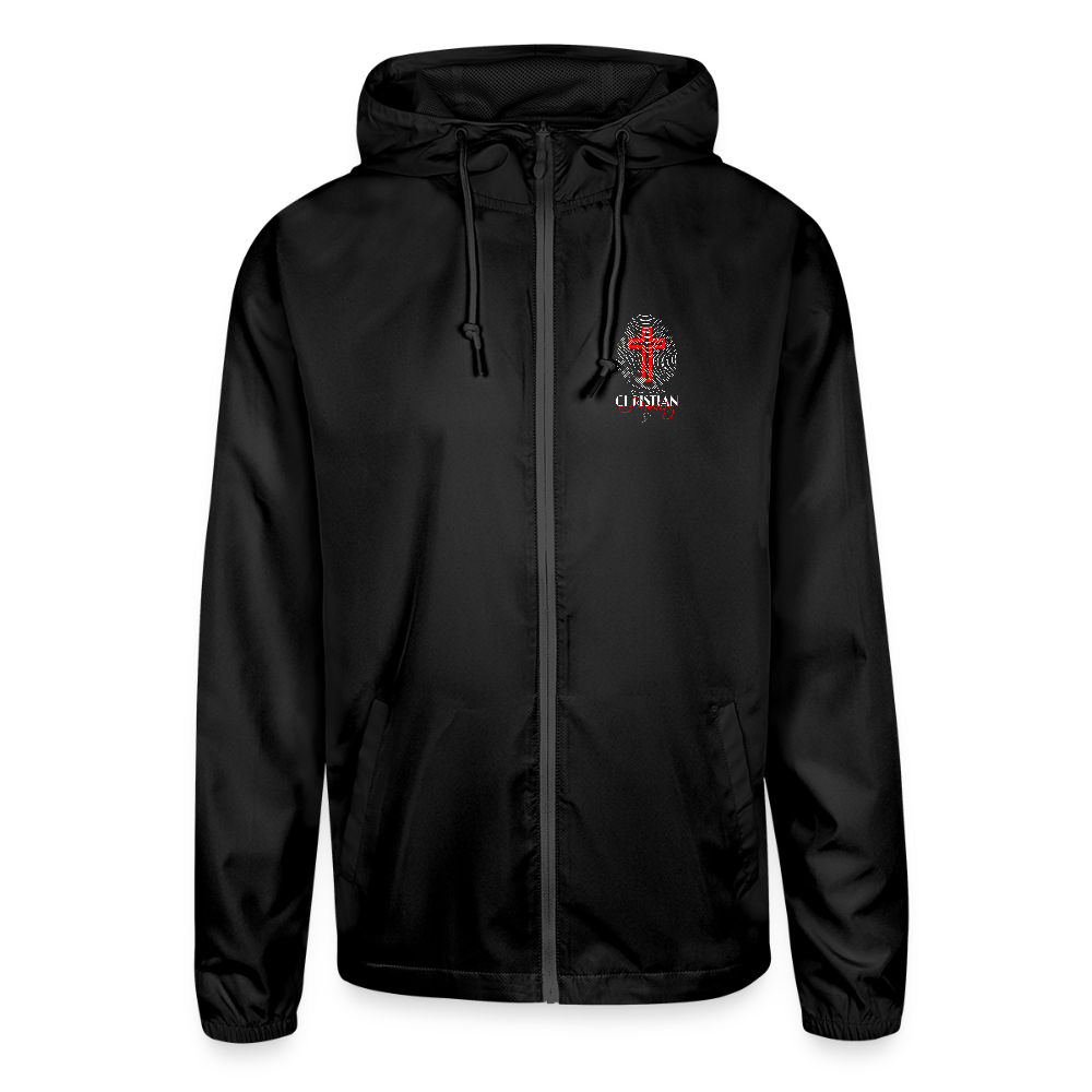 Unisex Lightweight Windbreaker Jacket - black