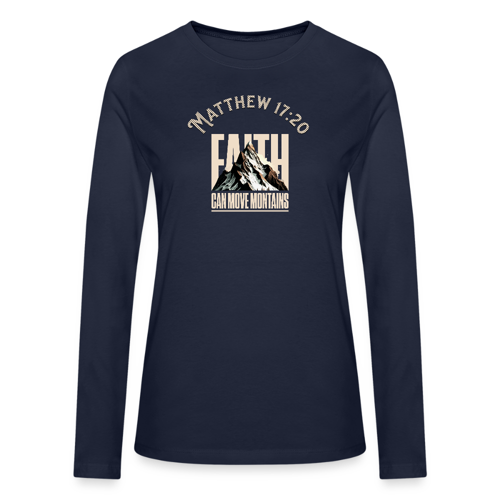 Bella + Canvas Women's Long Sleeve T-Shirt - navy