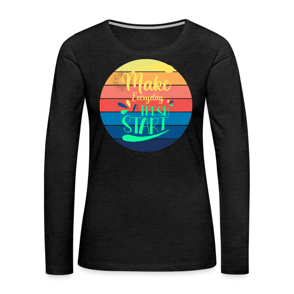 Women's Premium Long Sleeve T-Shirt - charcoal grey