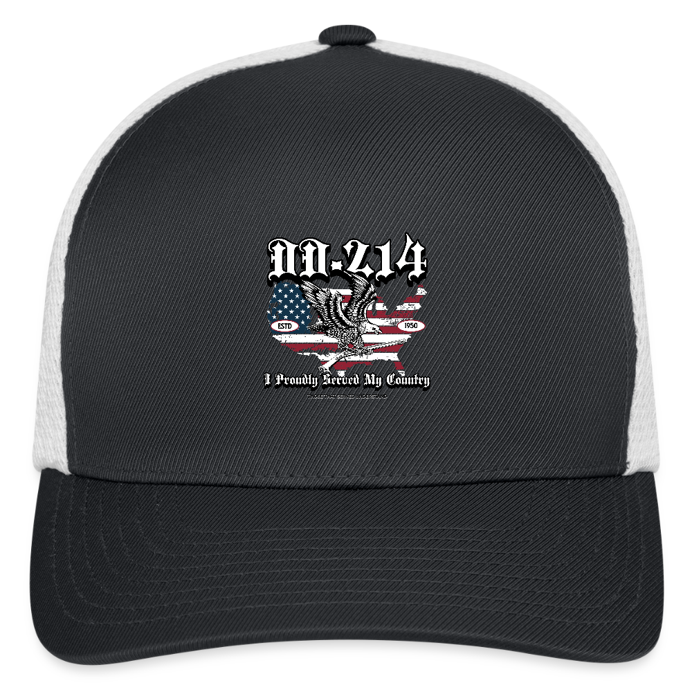 Flexfit Fitted Baseball Cap - dark gray/white