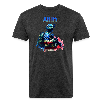 Fitted Cotton/Poly T-Shirt by Next Level - heather black