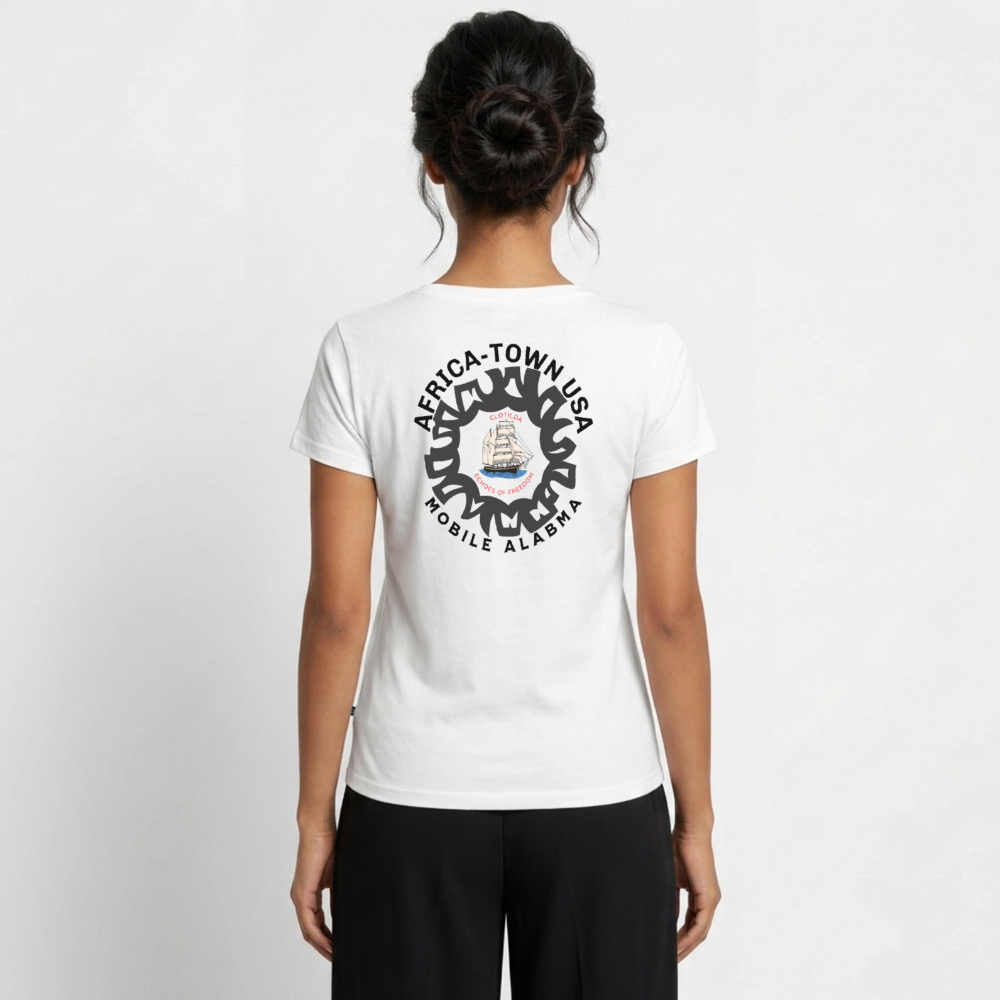 Women's Premium Organic V-Neck T-shirt - white