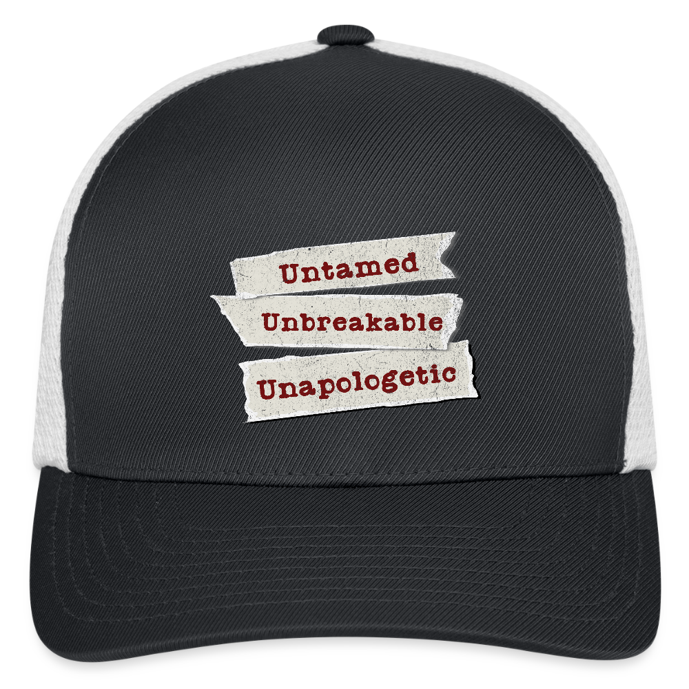 Flexfit Fitted Baseball Cap - dark gray/white