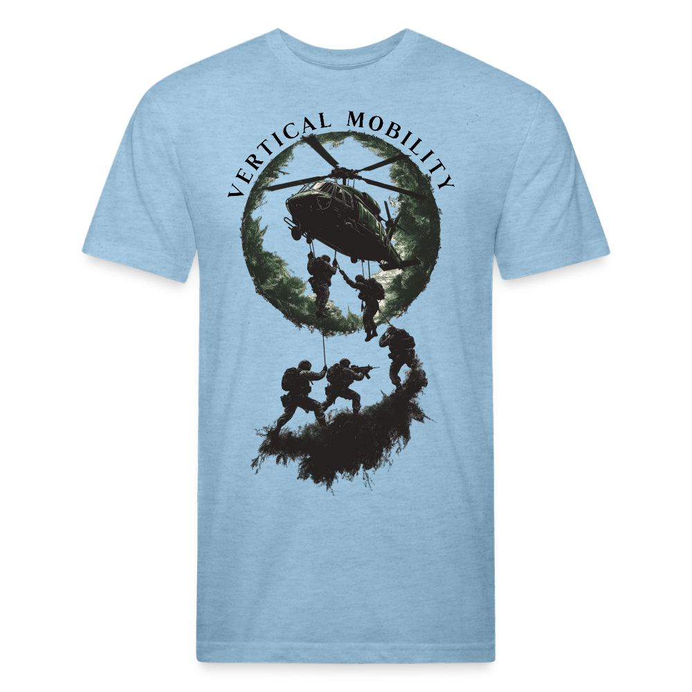 Fitted Cotton/Poly T-Shirt by Next Level - heather blue