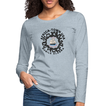 Women's Premium Long Sleeve T-Shirt - heather ice blue