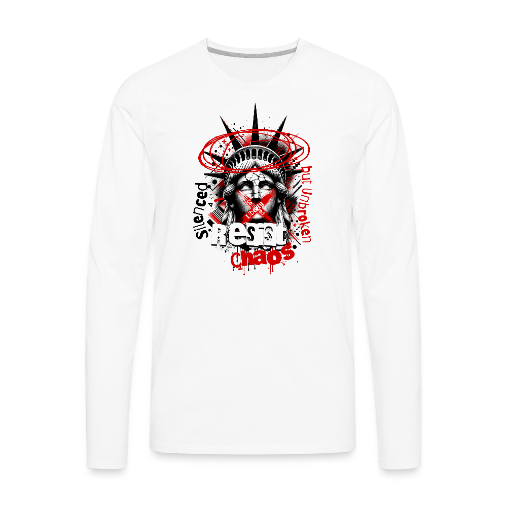 Men's Premium Long Sleeve T-Shirt - white