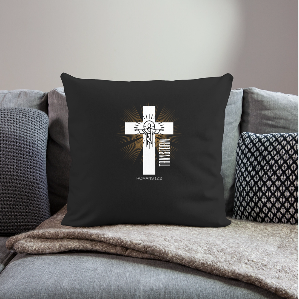 Throw Pillow Cover 18” x 18” - black