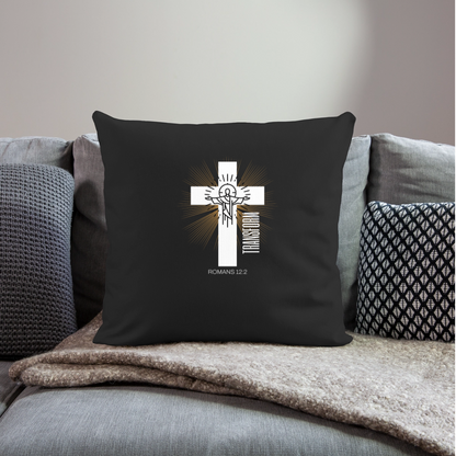 Throw Pillow Cover 18” x 18” - black