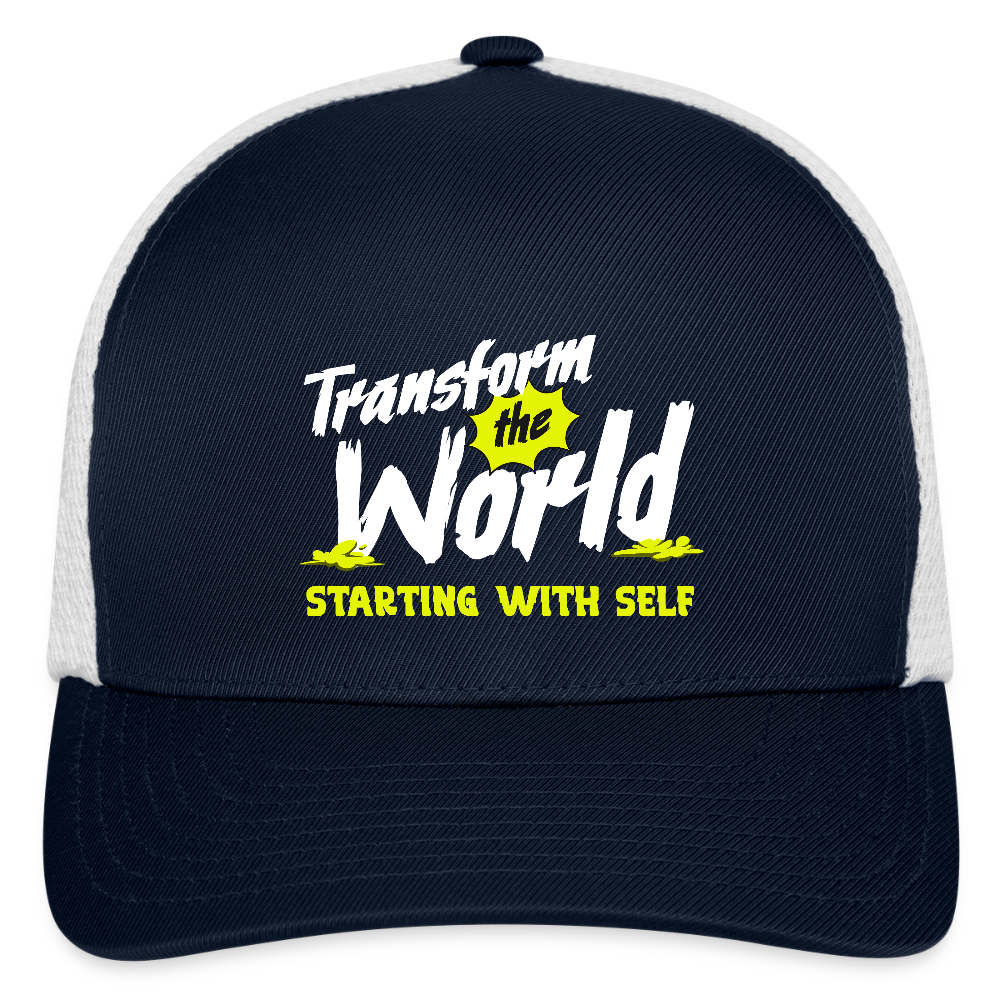 Flexfit Fitted Baseball Cap - navy/white