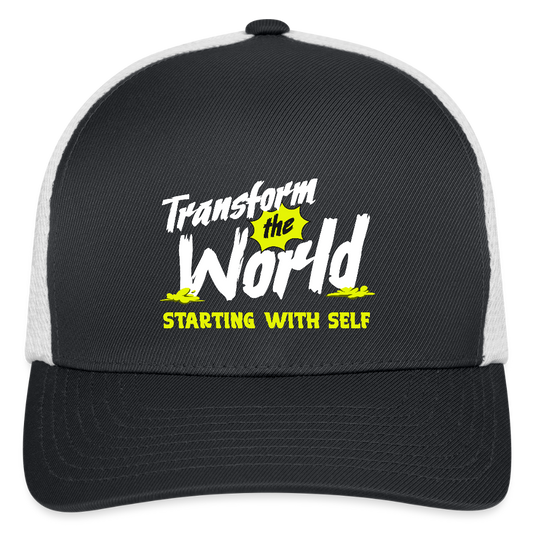 Flexfit Fitted Baseball Cap - dark gray/white