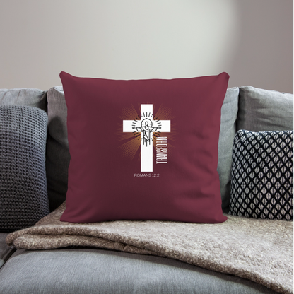 Throw Pillow Cover 18” x 18” - burgundy