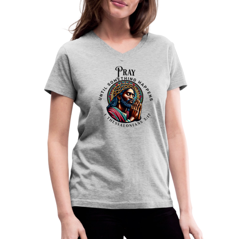 Women's V-Neck T-Shirt - gray