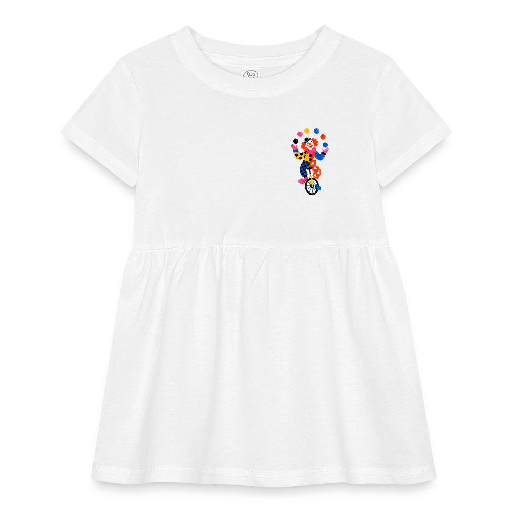 Infant Baby Rib Dress - white