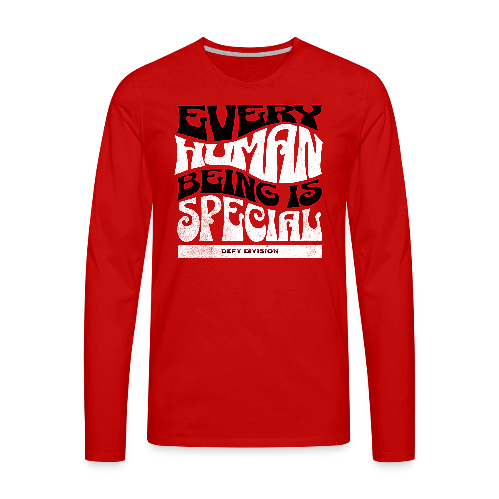 Men's Premium Long Sleeve T-Shirt - red