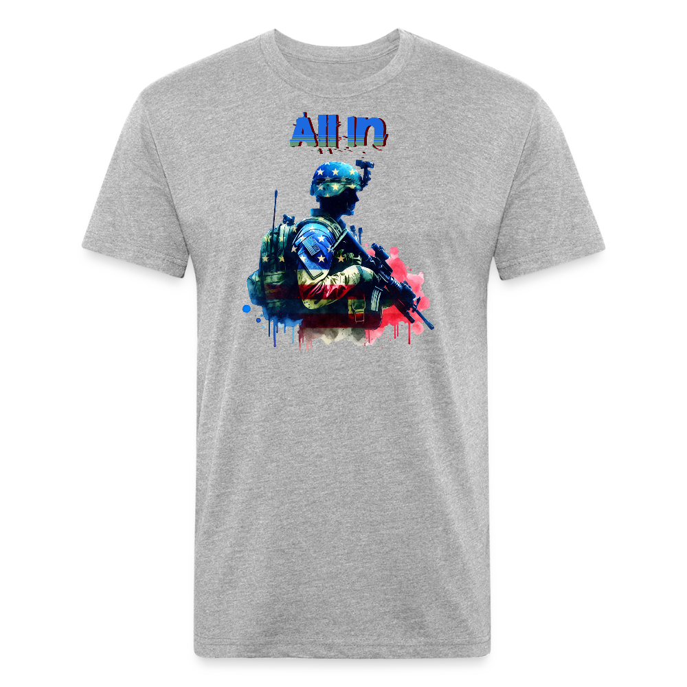 Fitted Cotton/Poly T-Shirt by Next Level - heather gray