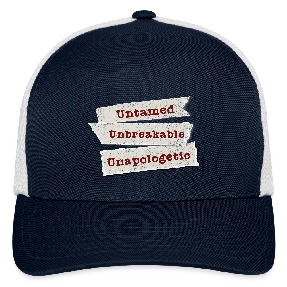 Flexfit Fitted Baseball Cap - navy/white