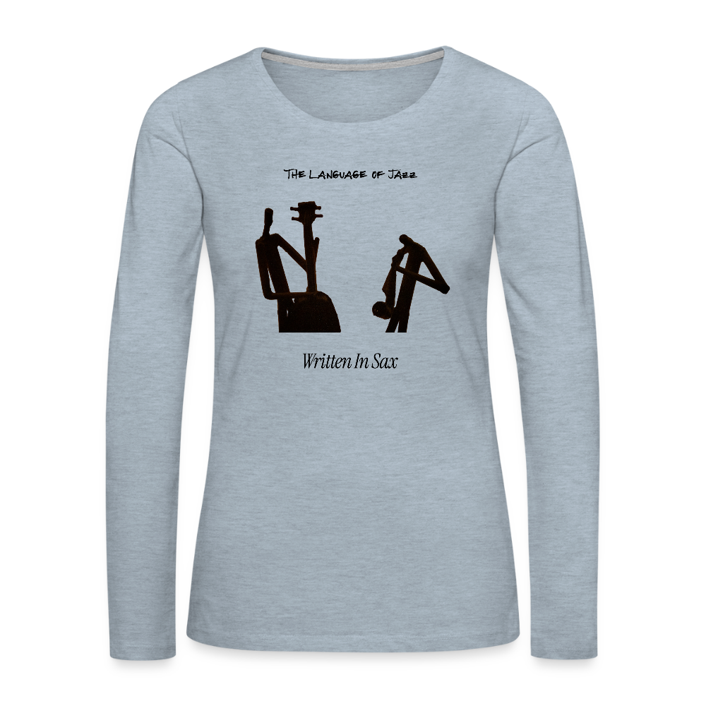 Women's Premium Long Sleeve T-Shirt - heather ice blue