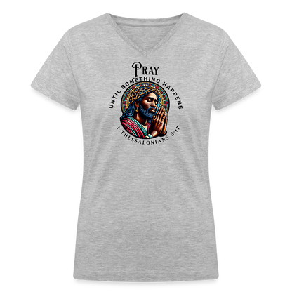 Women's V-Neck T-Shirt - gray