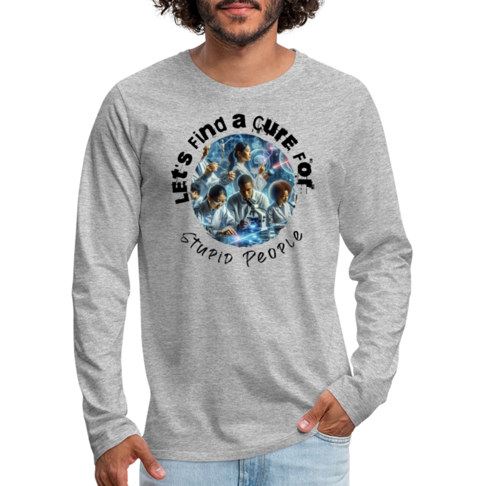 Men's Premium Long Sleeve T-Shirt - heather gray