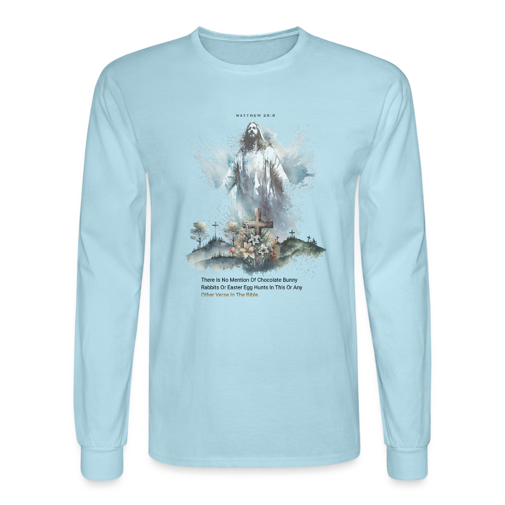 Men's Long Sleeve T-Shirt - powder blue