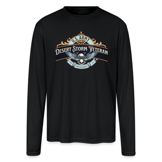 Men's Moisture Wicking Performance Long Sleeve T-Shirt - black