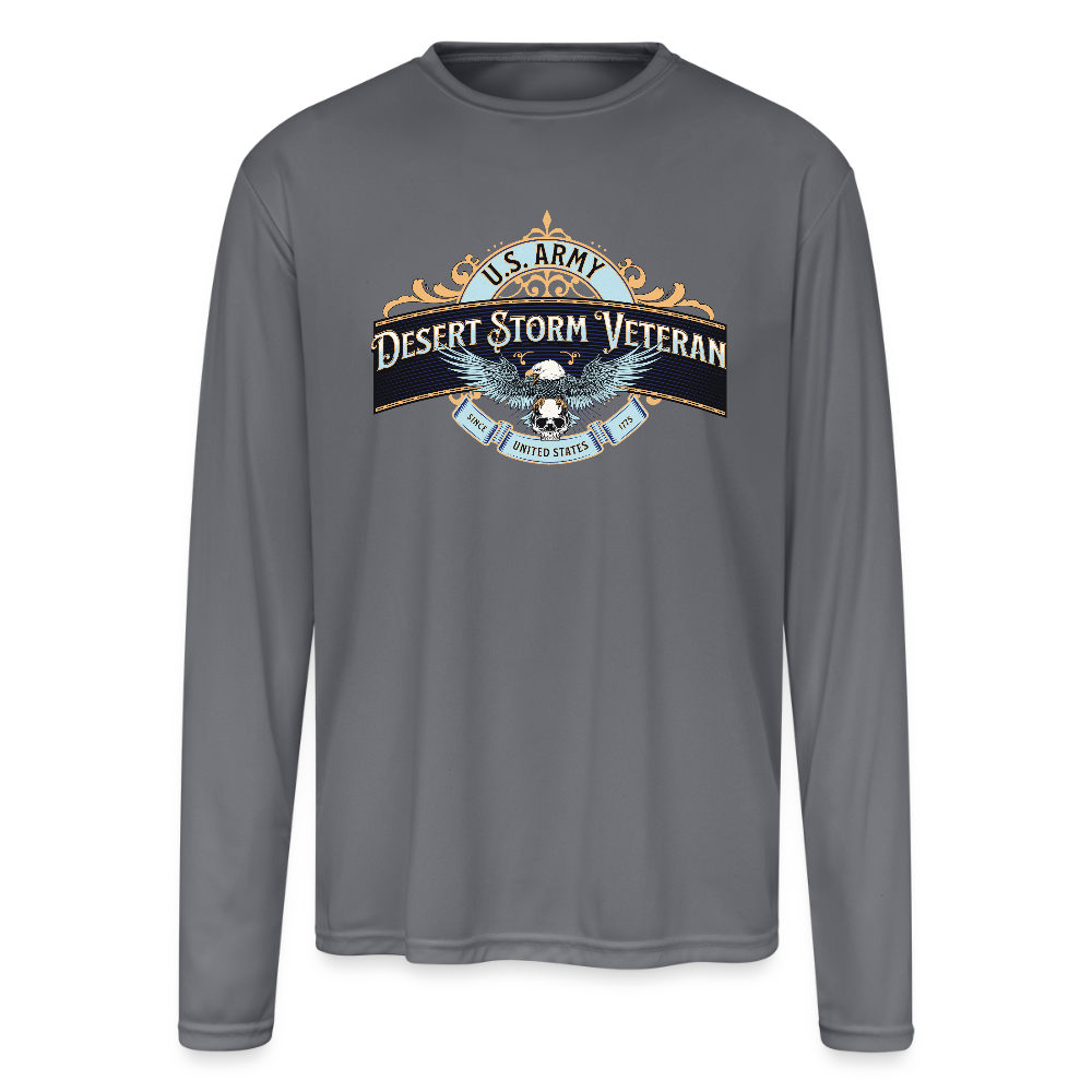 Men's Moisture Wicking Performance Long Sleeve T-Shirt - gray