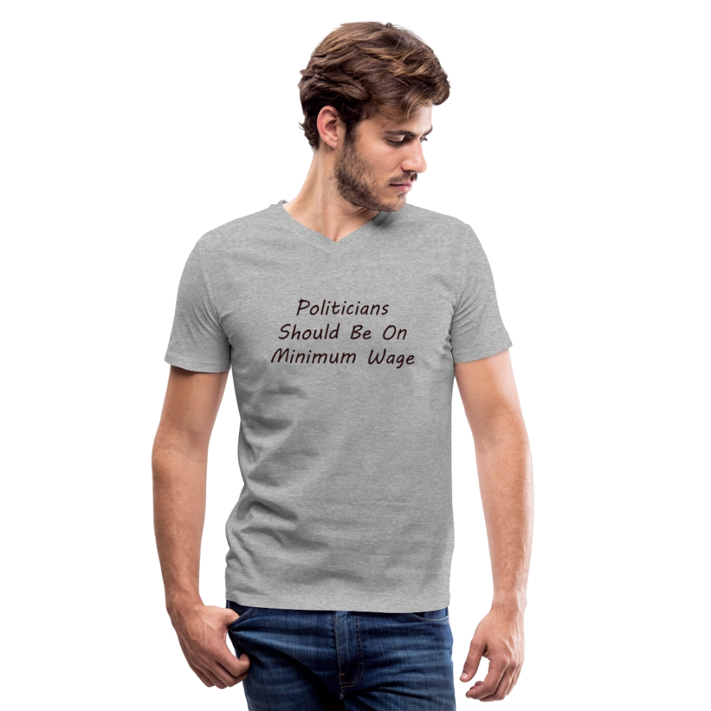 Men's V-Neck T-Shirt - heather gray