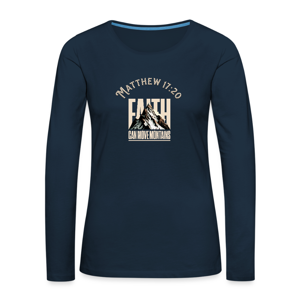 Women's Premium Long Sleeve T-Shirt - deep navy
