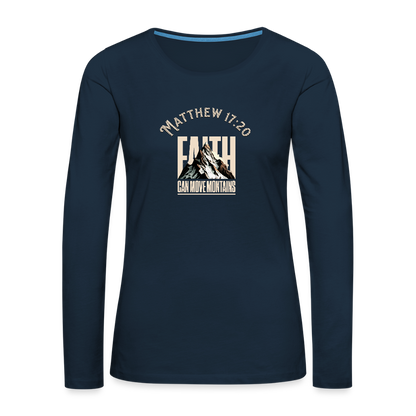 Women's Premium Long Sleeve T-Shirt - deep navy