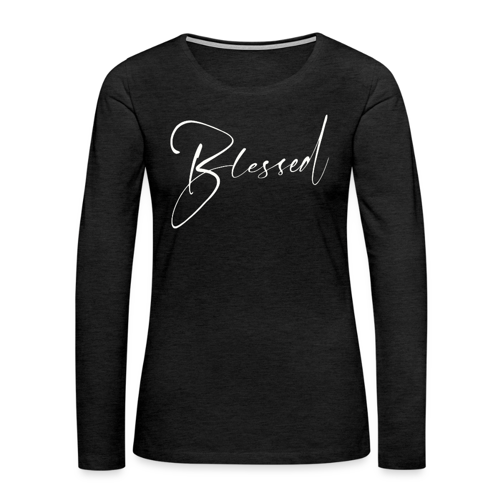 Women's Premium Long Sleeve T-Shirt - charcoal grey