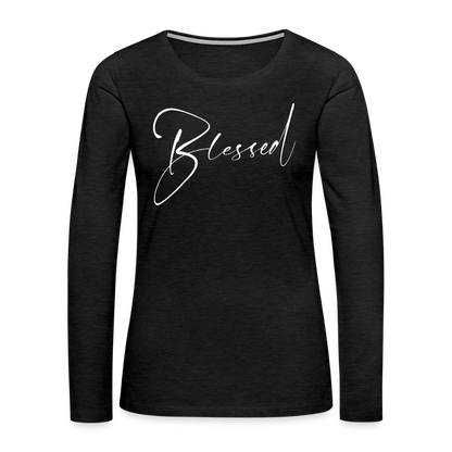 Women's Premium Long Sleeve T-Shirt - charcoal grey