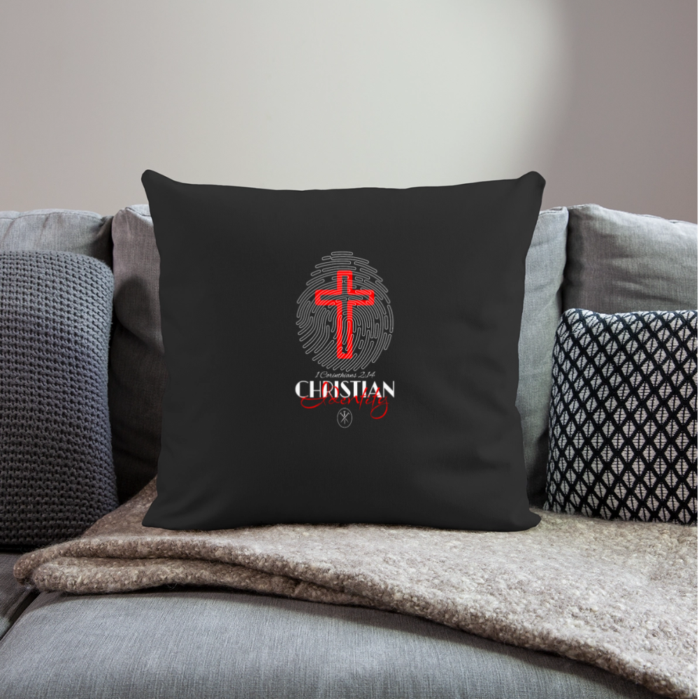 Throw Pillow Cover 18” x 18” - black
