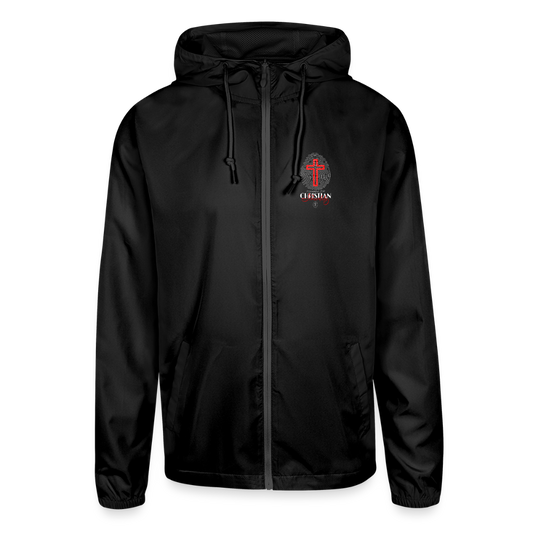 Unisex Lightweight Windbreaker Jacket - black