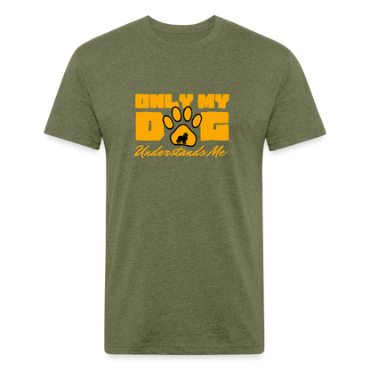 Fitted Cotton/Poly T-Shirt by Next Level - heather military green