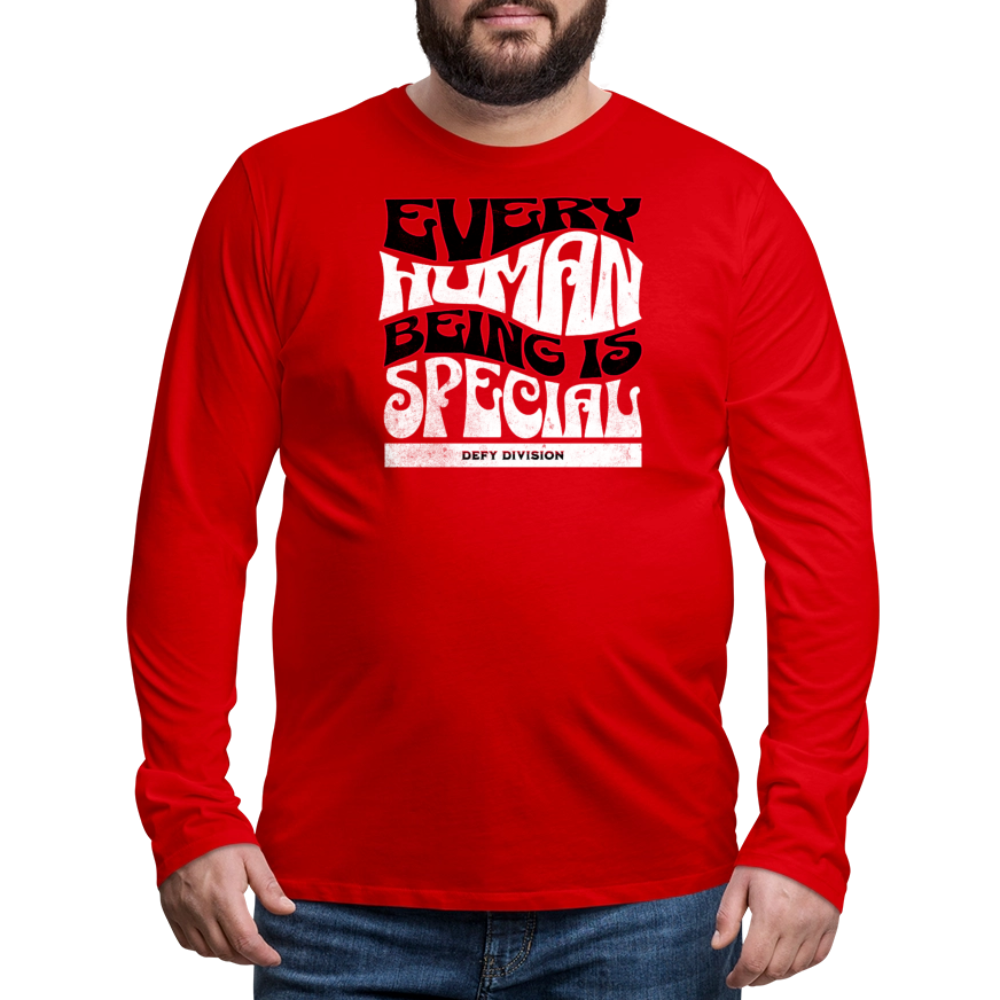 Men's Premium Long Sleeve T-Shirt - red