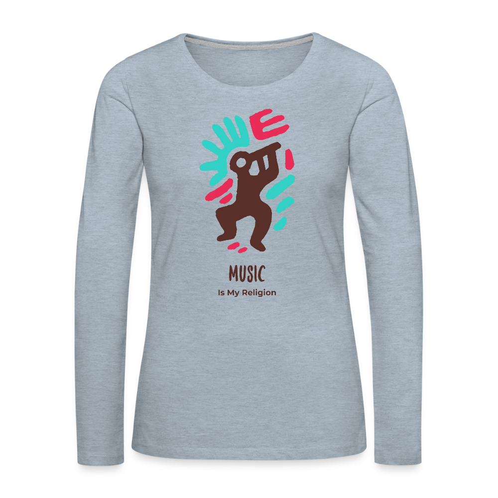 Women's Premium Long Sleeve T-Shirt - heather ice blue