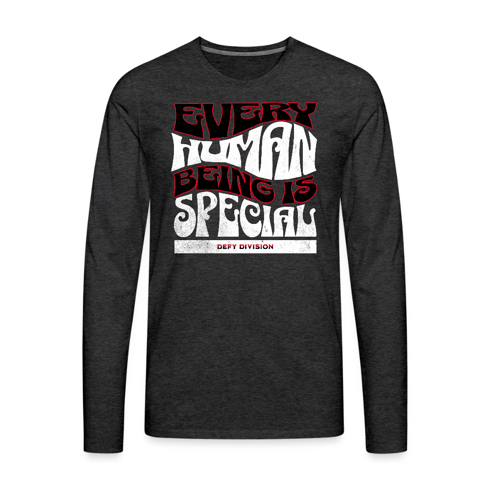 Men's Premium Long Sleeve T-Shirt - charcoal grey