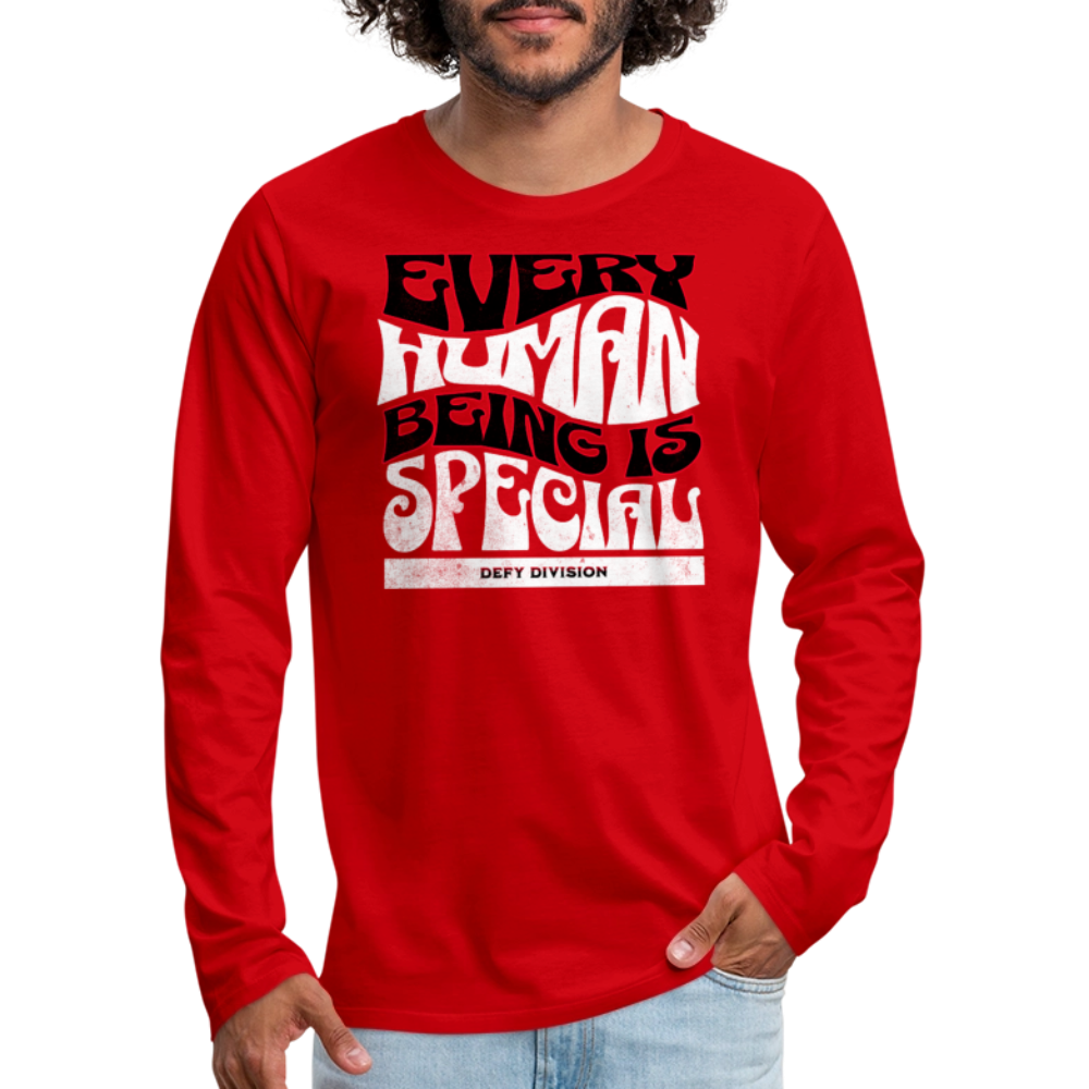 Men's Premium Long Sleeve T-Shirt - red