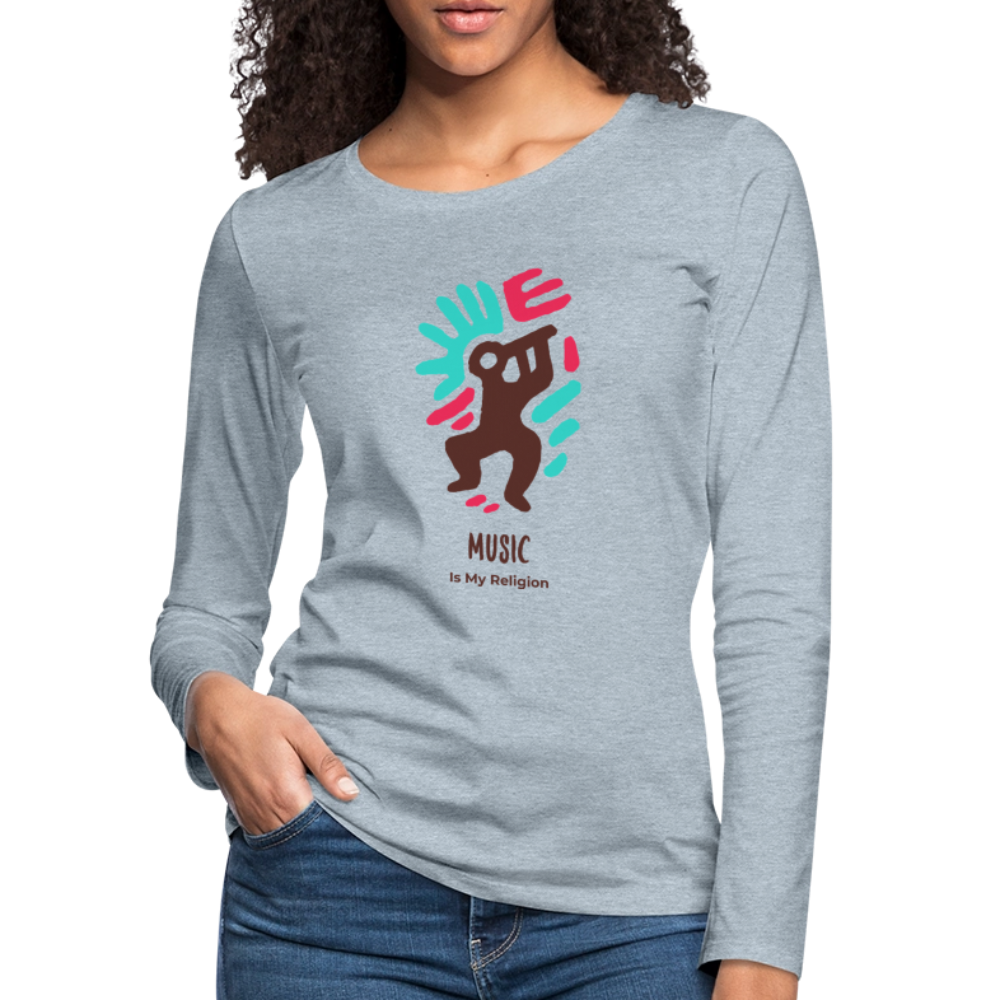 Women's Premium Long Sleeve T-Shirt - heather ice blue