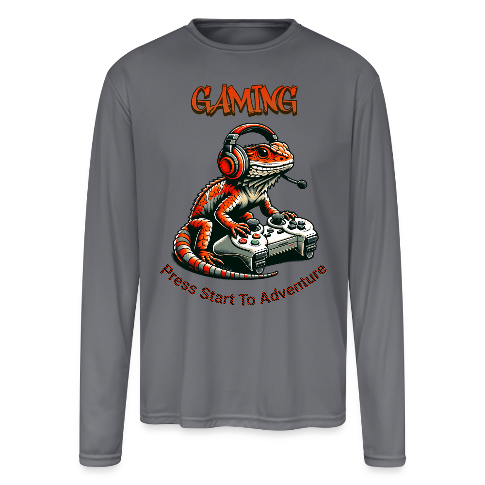 Men's Moisture Wicking Performance Long Sleeve T-Shirt - gray