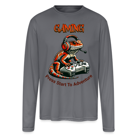 Men's Moisture Wicking Performance Long Sleeve T-Shirt - gray